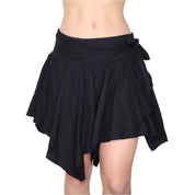 Y2K Black Asymmetrical Mini Skirt (S/M)