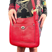 Coach Red Leather Crossbody Bag