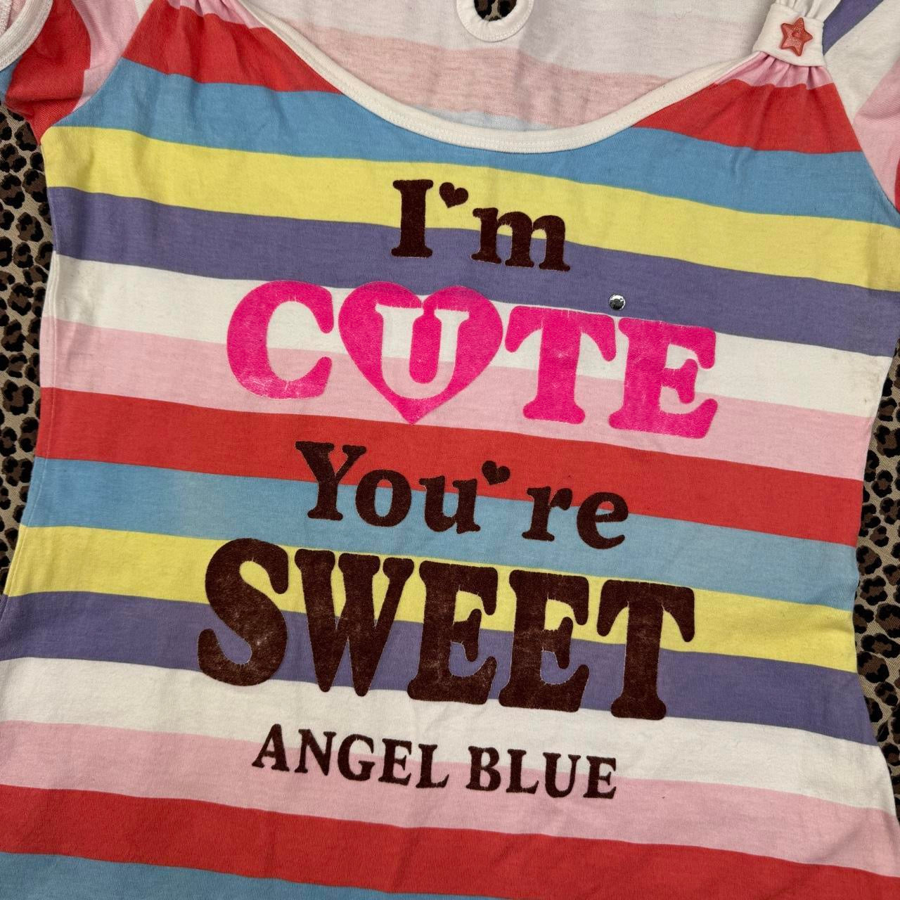 Angel Blue Rainbow Striped Mini Dress (XS/S)