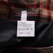 90s Italian Plaid Wool Midi Skirt (S)