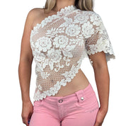 1/1 Alysa Lace One Shoulder Top (S/M)