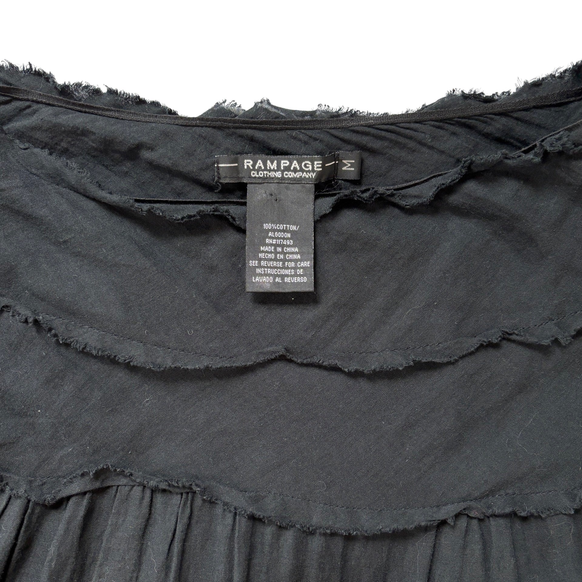 90s Noir Tiered Skirt (M)