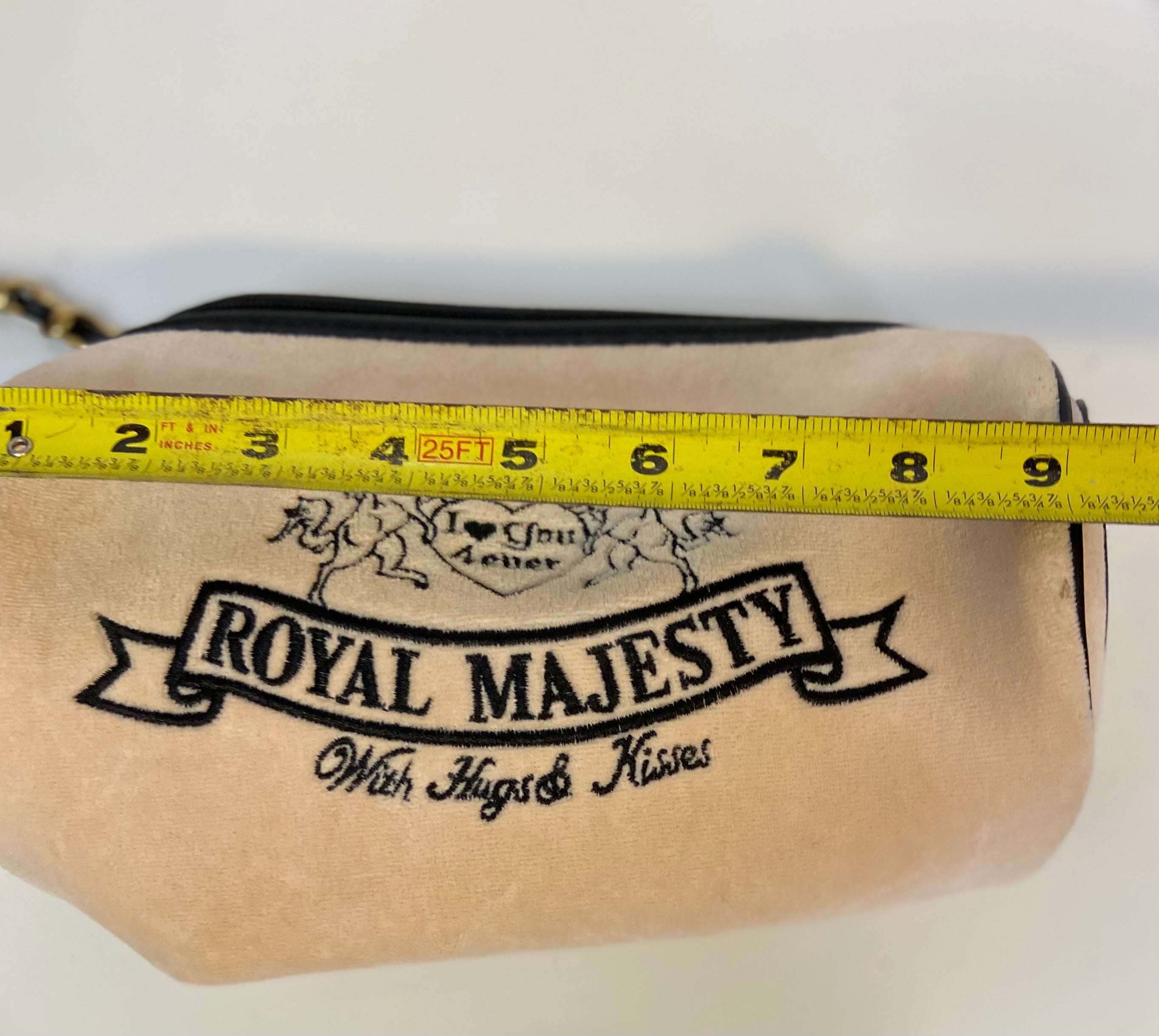 Royal Majesty I Love You 4ever Velour Purse