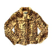 Leopard Print Genuine Fur Jacket (XS/S)