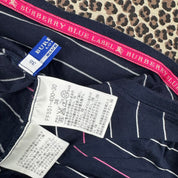 Burberry Blue Label Striped Puff Sleeve Baby Tee (S)