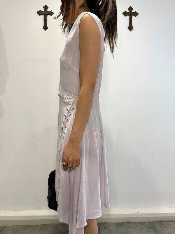 Vintage AllSaints Asymmetrical Tie Front Summer Dress (S/M)