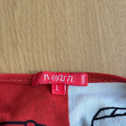 Vintage Euro Café Print Mesh Tee (S)