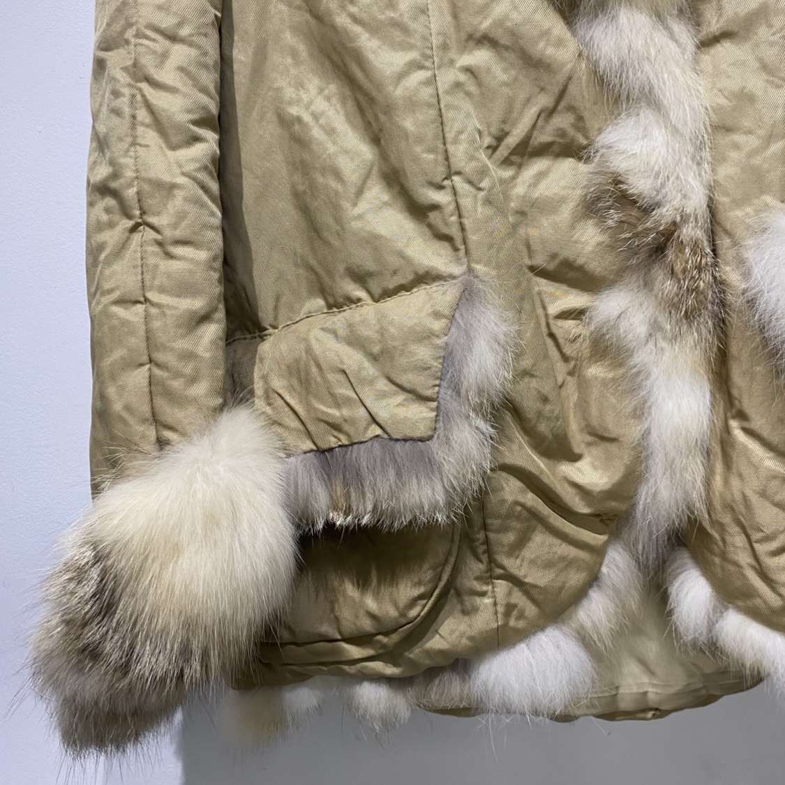 Vintage Italian Fur Trim Coat (S/M)