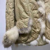 Vintage Italian Fur Trim Coat (S/M)