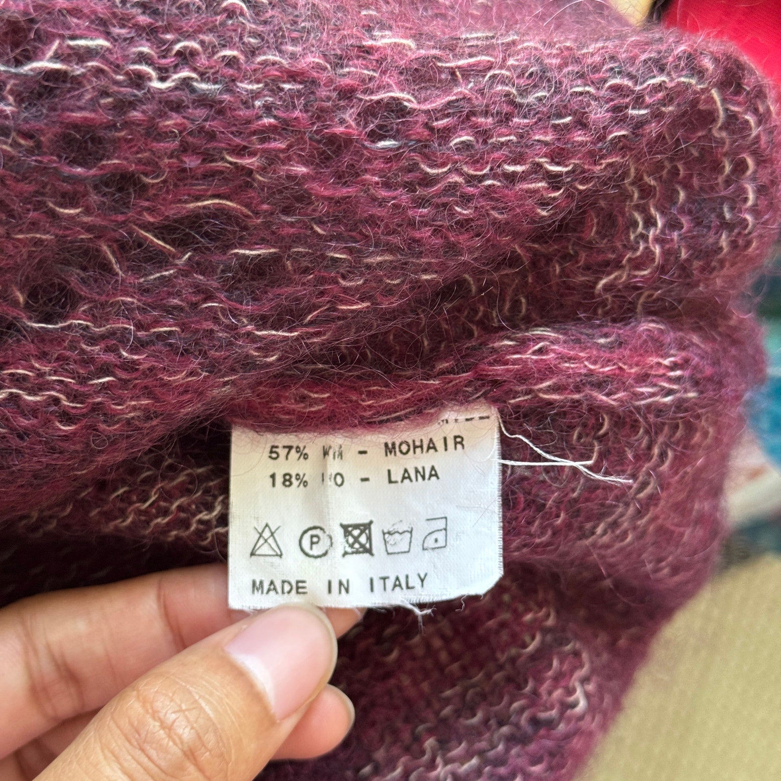 Italian Vintage Mohair Wool Cardigan (S)
