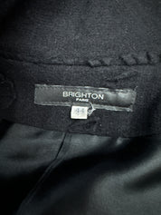 Vintage Romantic Gothic Black Wool Buckle Coat (S/M)