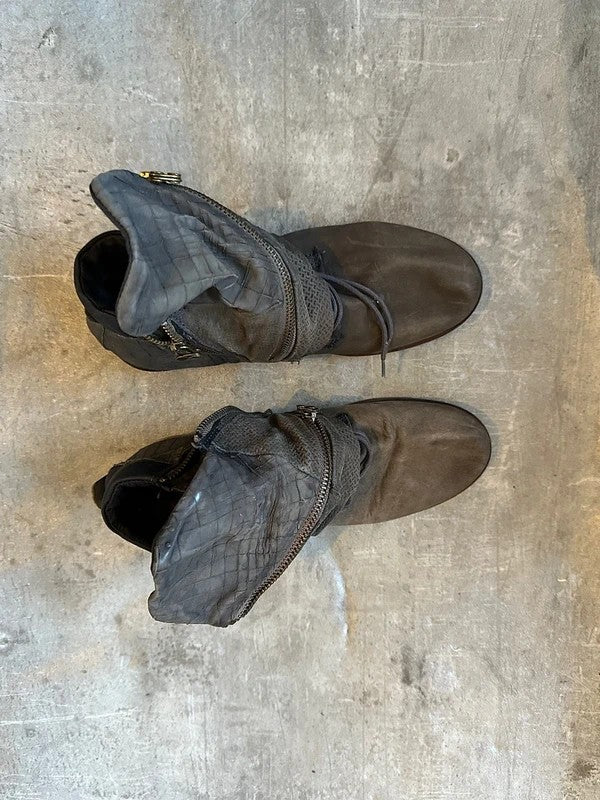 Vintage Airstep AS.98 Leather Pirate Slouch Biker Boots (US 8)