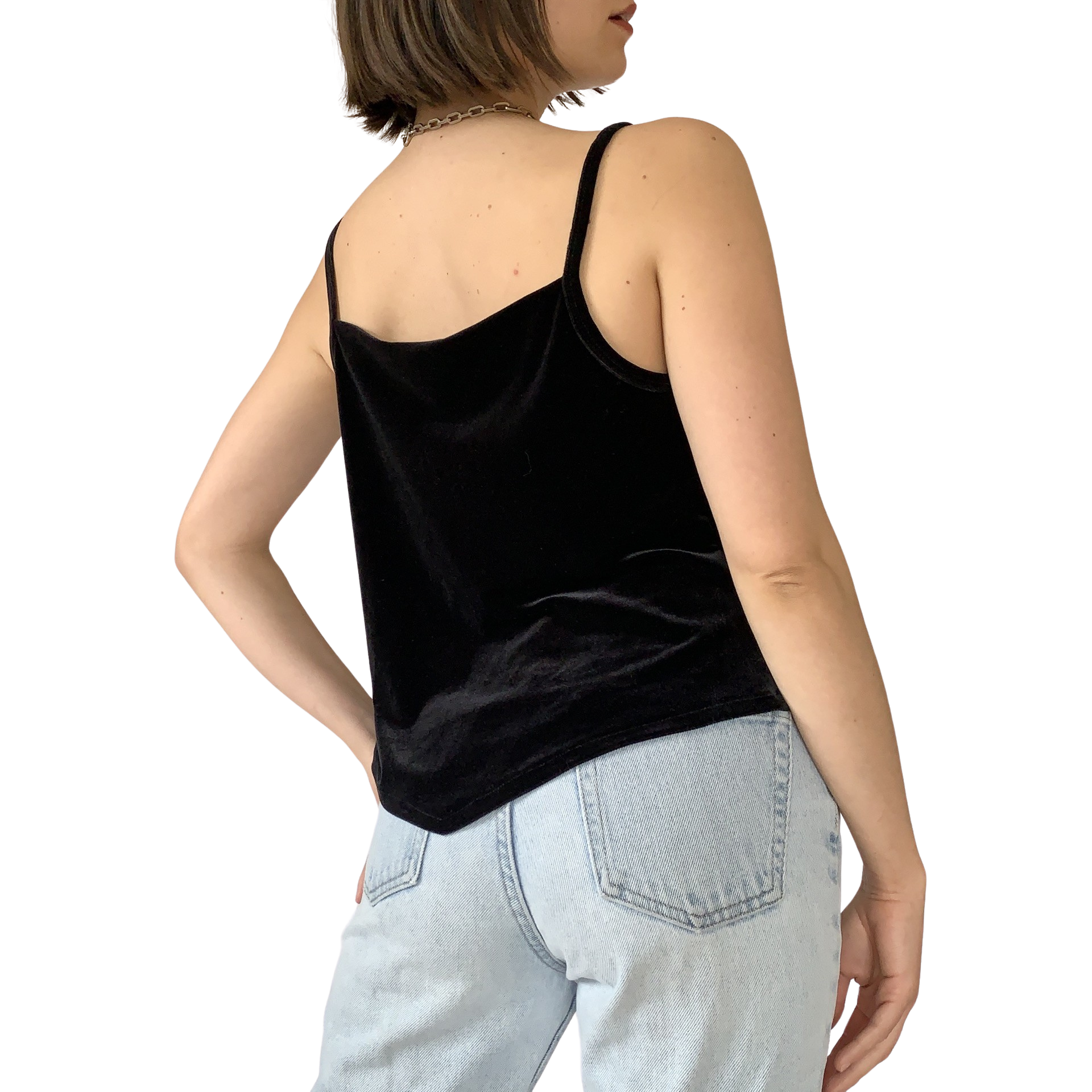 Vintage 1990s Noir Velvet Tank (M)