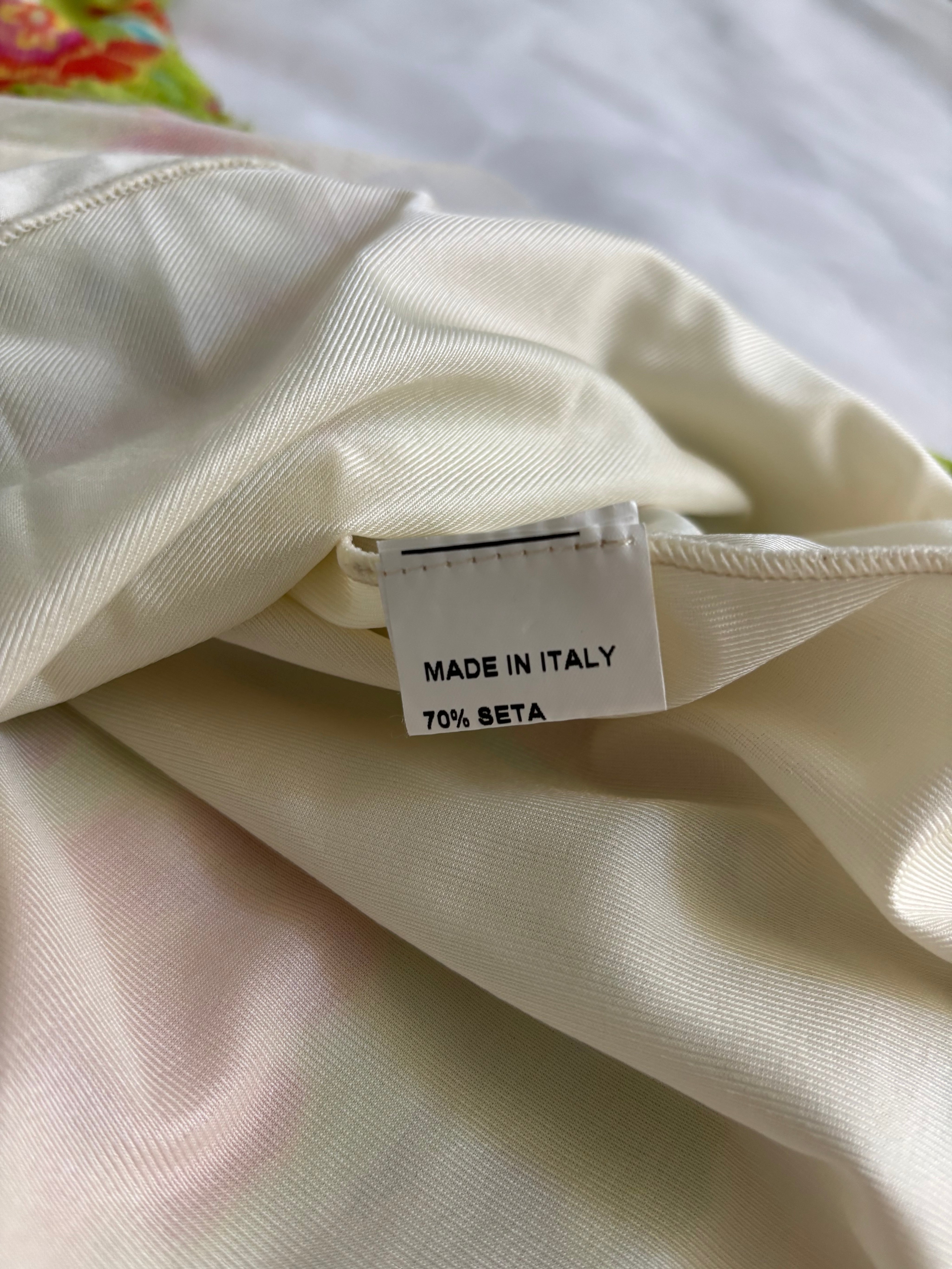 Italian Silk Floral Patchwork Dress (XS/S)