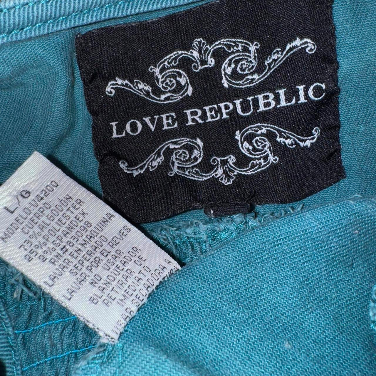 Early 2000s Teal Denim Vest (M/L)