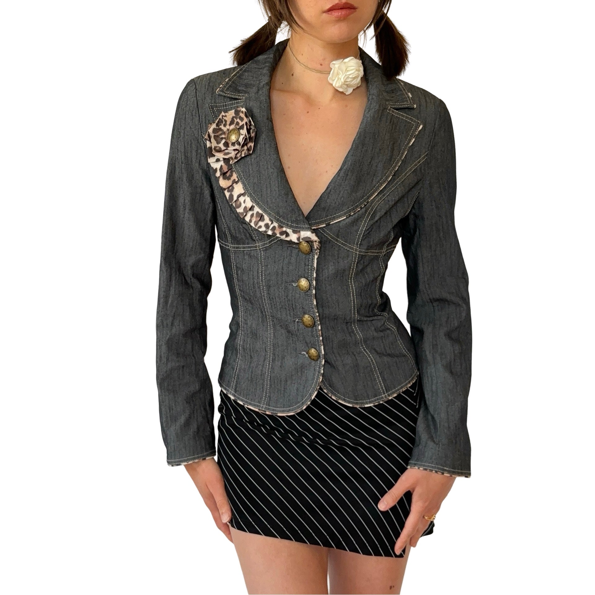 2000s Denim Blazer (S)