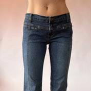 Y2K Saddleback Flare Jeans (S/M)