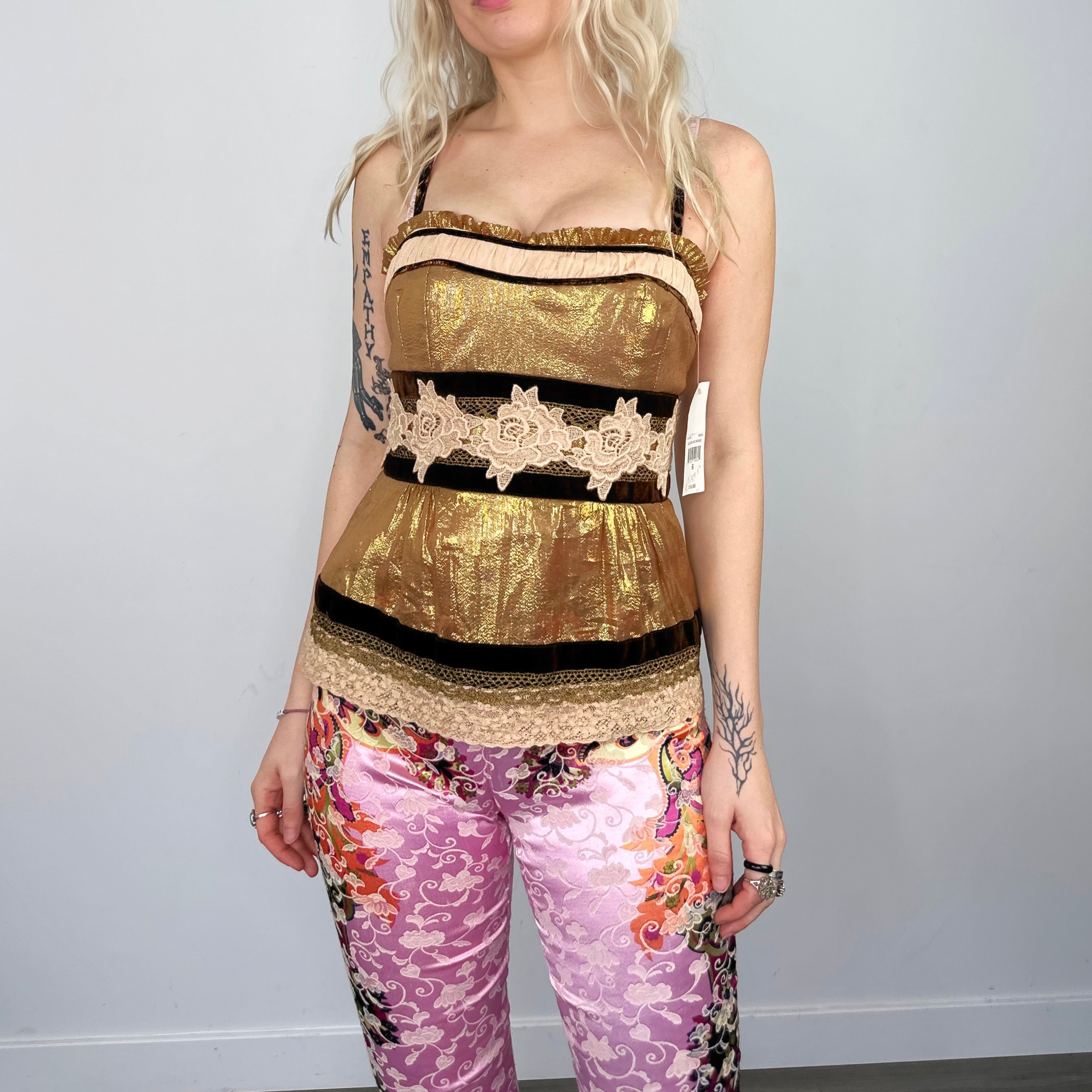 Nanette Lepore Silk Bustier Tank (XS/S)