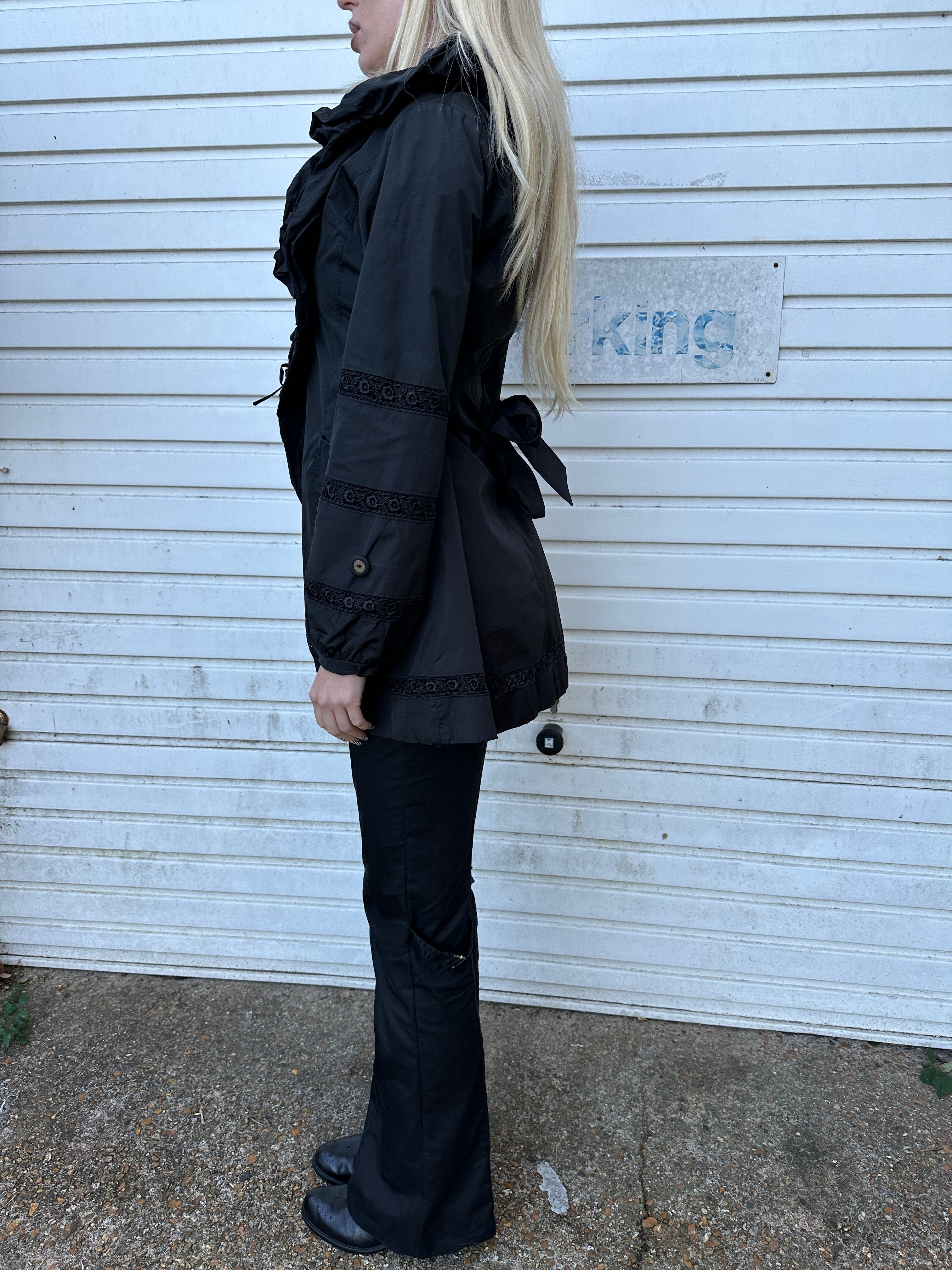 Vintage Black Italian Romantic Gothic Jacket (XS/S)