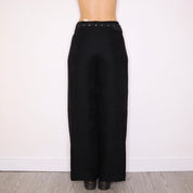 Y2K SARAH PACINI Black Wide Leg Pants (S)