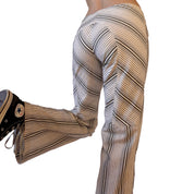 Y2K Stripy Ribbon Flares (XS)