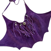 Vintage leather halter top (XS-L)