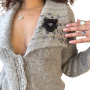 Italian Vintage Mohair & Wool Cardigan (S)