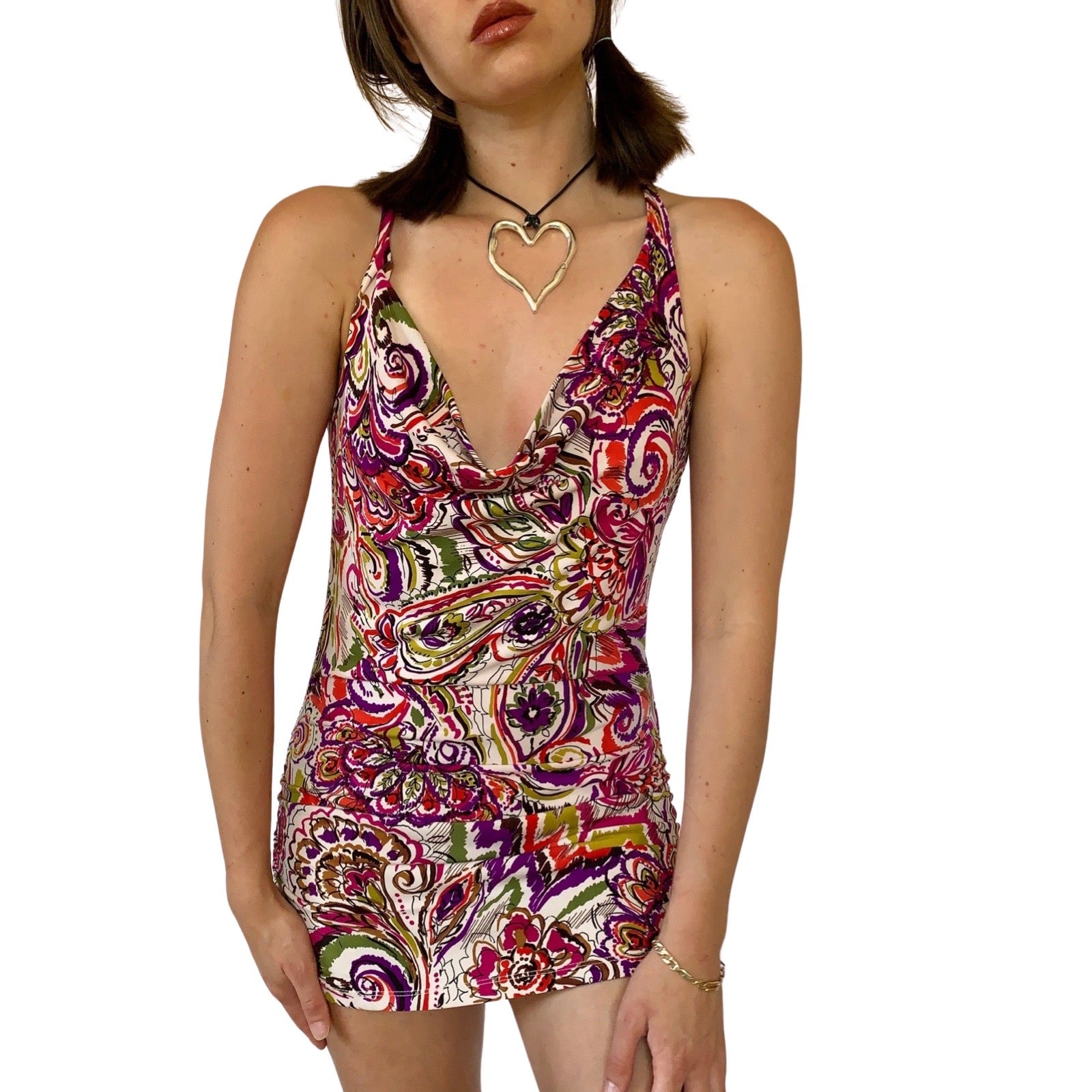 2000s Paisley Mini Dress (S)