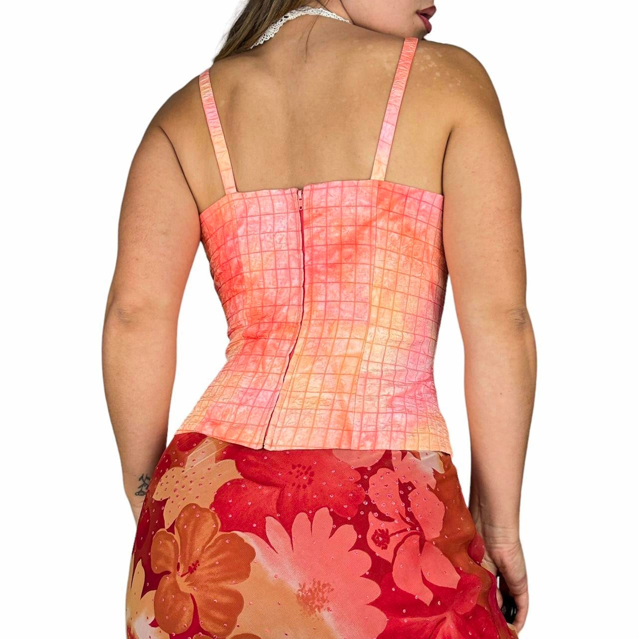 90s Peach Sorbet Bustier (M)
