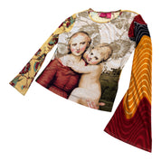 Renaissance style Thalia Sodi AOP graphic longsleeve (M/L)