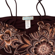 Y2K beaded floral tank top (S/M)