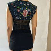 Vintage 00s western floral vest (XS/S)