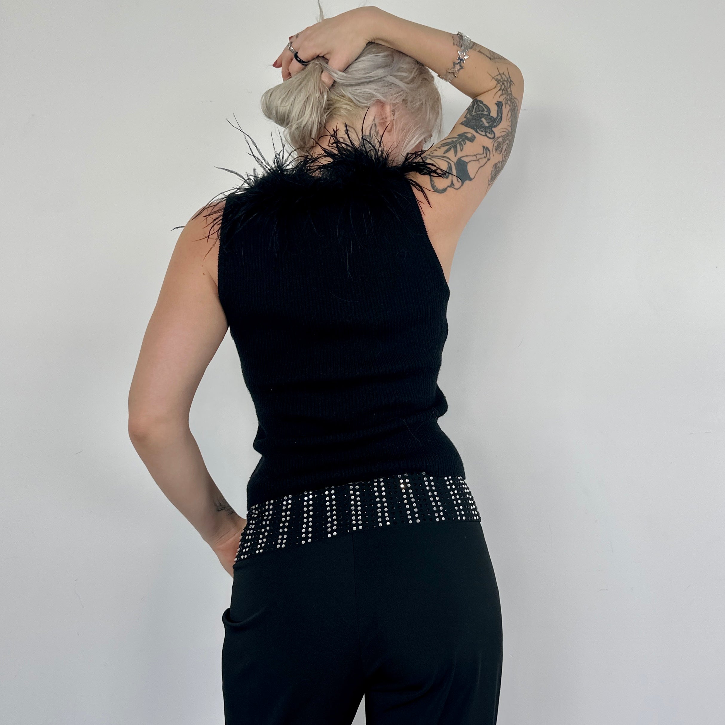 90s Feather Crystal Top (S)