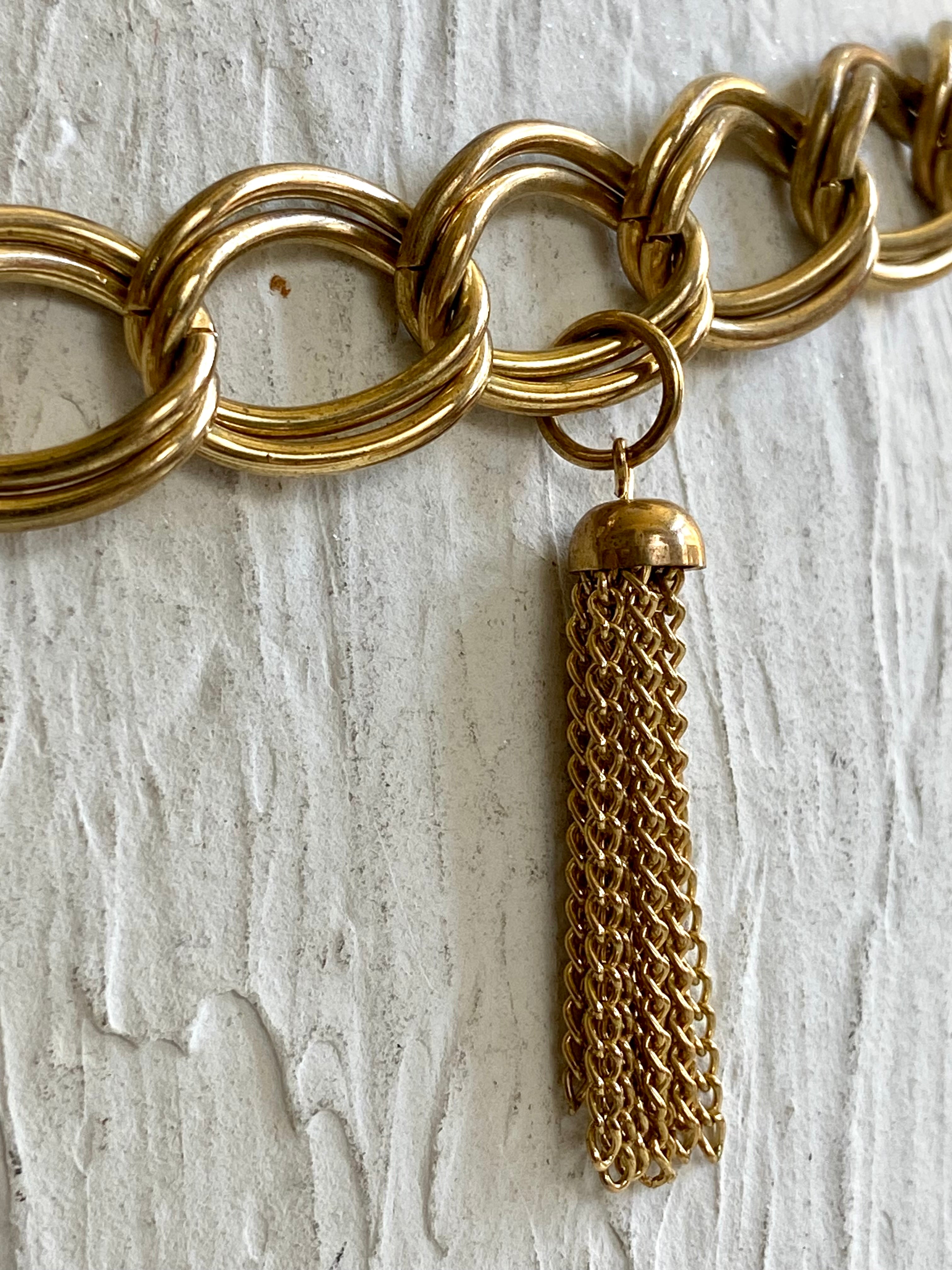 Vintage gold chain belt