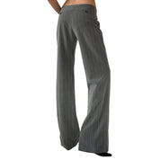 Y2K Gray Pinstripe Flares (M)