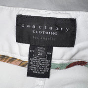 Y2K White Low Rise Flare Jeans (S)