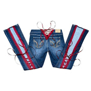 Custom Corset Detail Y2K Jeans (XS-XXL)
