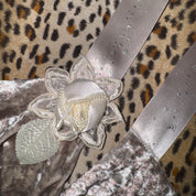 Rosette Detail Velvet Cowl Top (One Size)