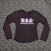 “Monkey Gang” French Vintage Graphic Long Sleeve (XS)