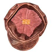 Vintage Genuine Leather Newsboy Cap