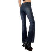 Y2K Embellished Low Rise Jeans (XS)