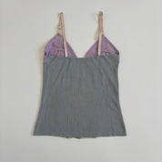 Italian Graphic Sequin Mixed Media Tank Top (XS/S)