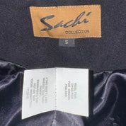 Vintage Wool Coat with Fox Fur Hood (S)