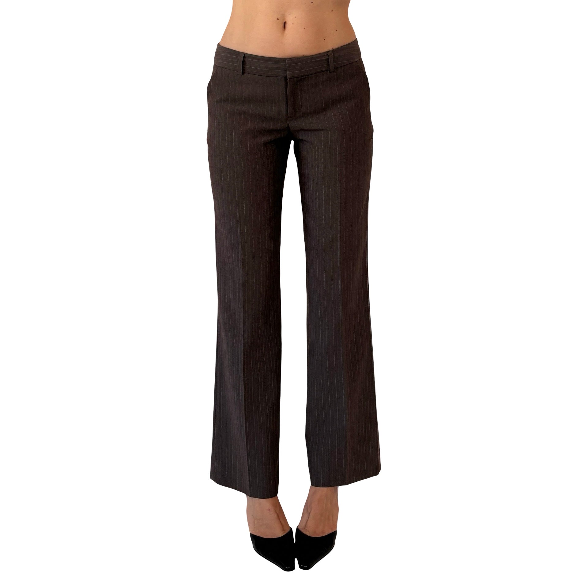 2000s Corpcore Pinstripe Trousers (XS)