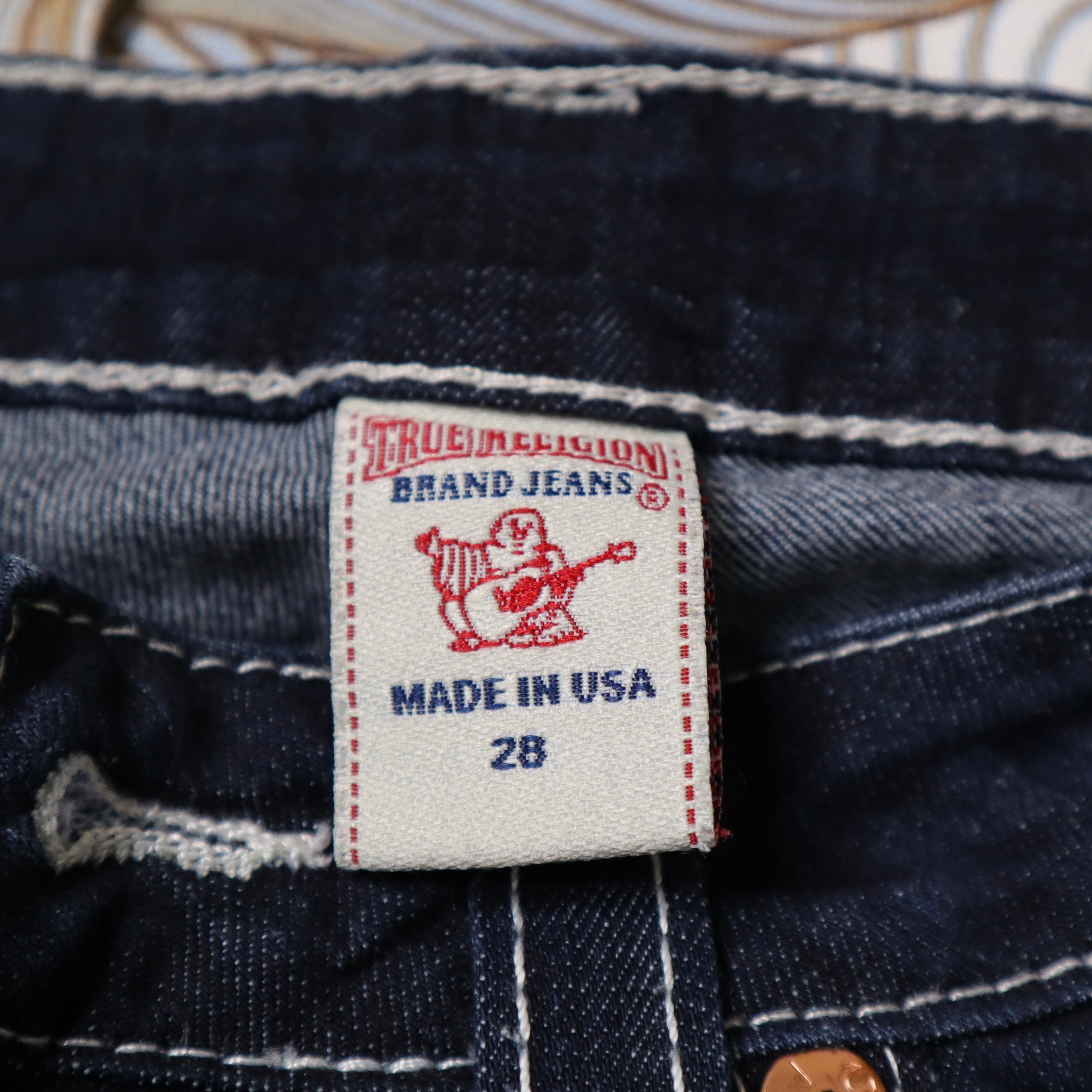 Y2K TRUE RELIGION Low Rise Jeans (S/M) – Holy Thrift