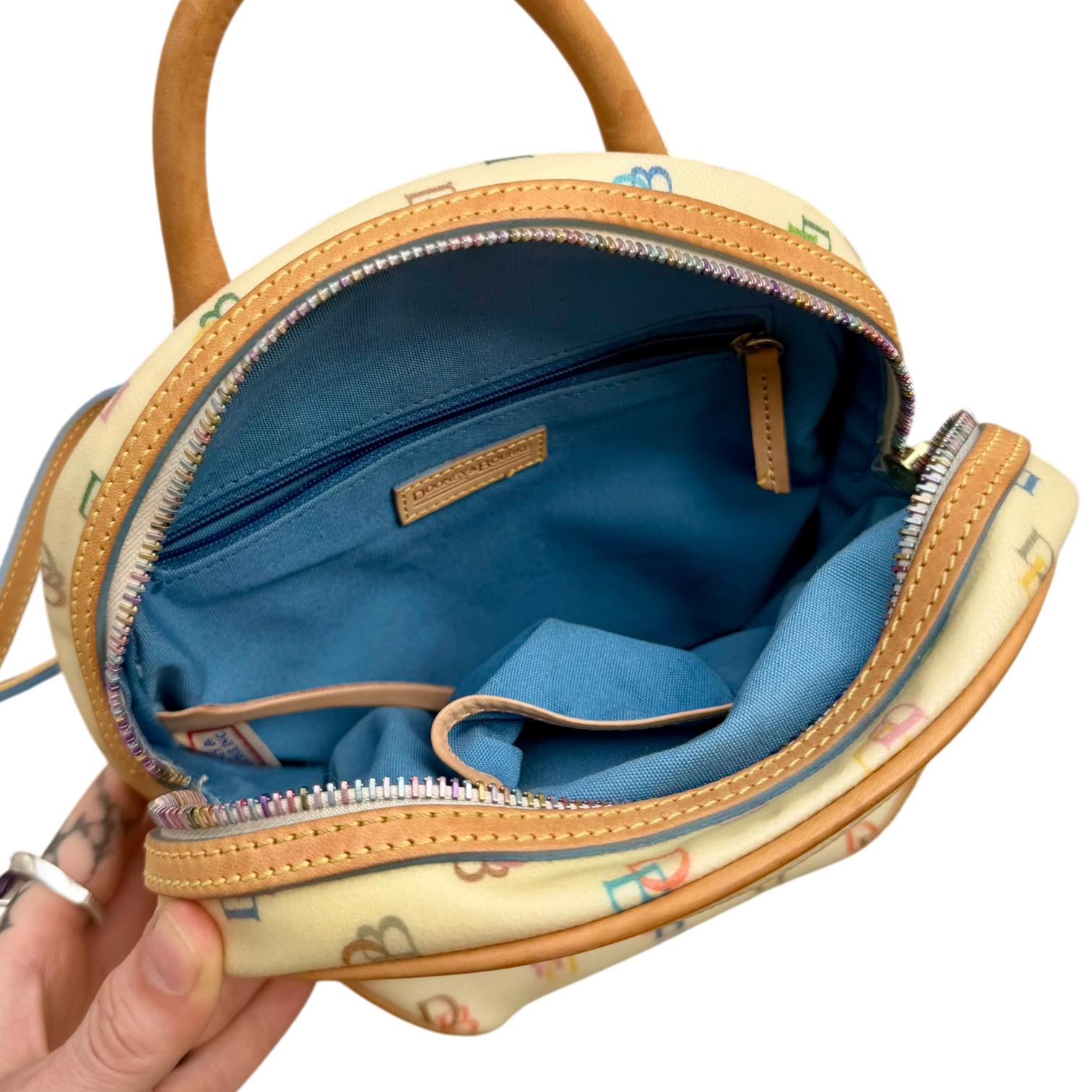 dooney mini leather backpack buckle Florentine Zip Pod & Bourke Handle drop length 2 Leather Buckled Mini Backpack