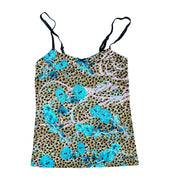 Vintage Roberto Cavalli mesh cheetah print tank (XS/S)