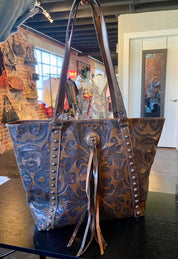 American West Baroque Zip-Top Bucket Tote