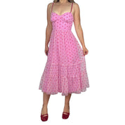 Betsey Johnson Heart Print Midi Dress (S)