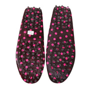 Y2K Italian Pink Polka Dot Pony Hair Loafers (7.5)